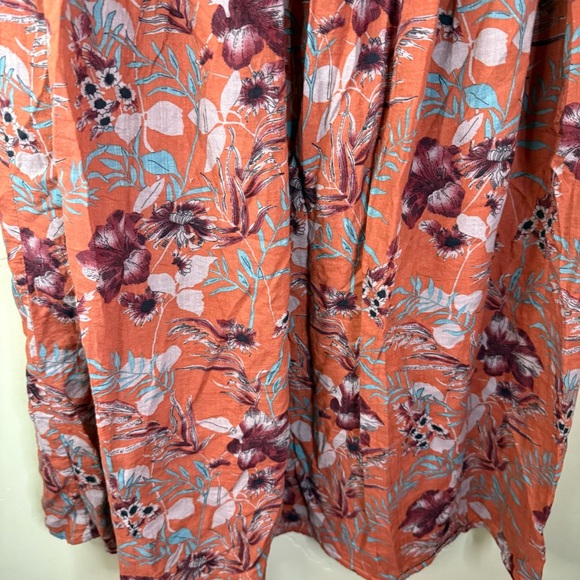 Natural Life L/XL Womens Smocked Elastic‎ Waist Pull On Floral Maxi Skirt Boho - Picture 7 of 8